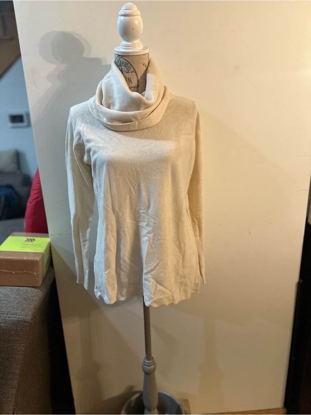 Vince Cream Cowl-Neck Knit Sweater - Picture 3 of 10